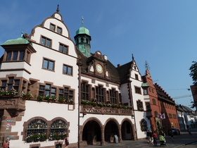 Rathausplatz Freiburg-Townhall Square Old Town